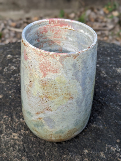 Soft Pastel Color Wash Cylinder Vase 6"