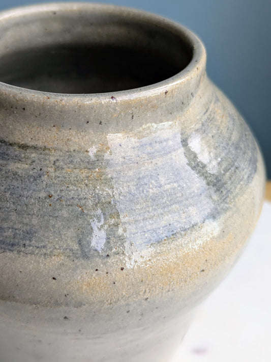 Large Curved Striped Vase 7"