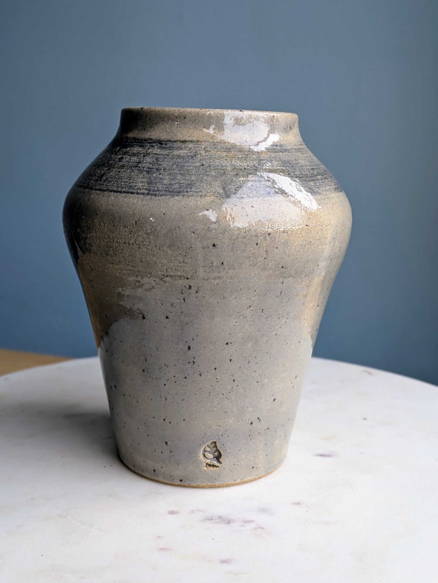 Large Curved Striped Vase 7"