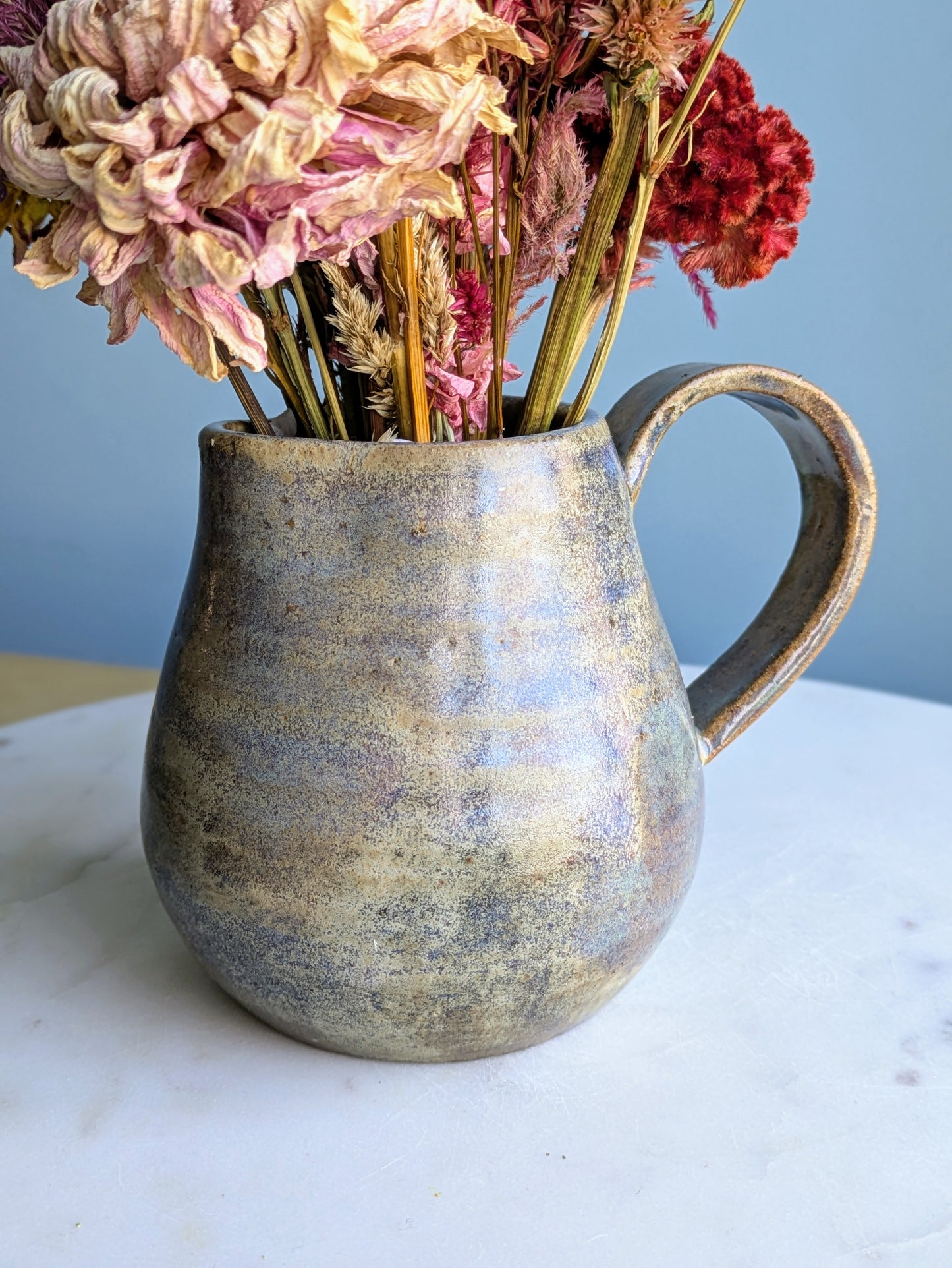 Small Pitcher Dried Flower Arrangement