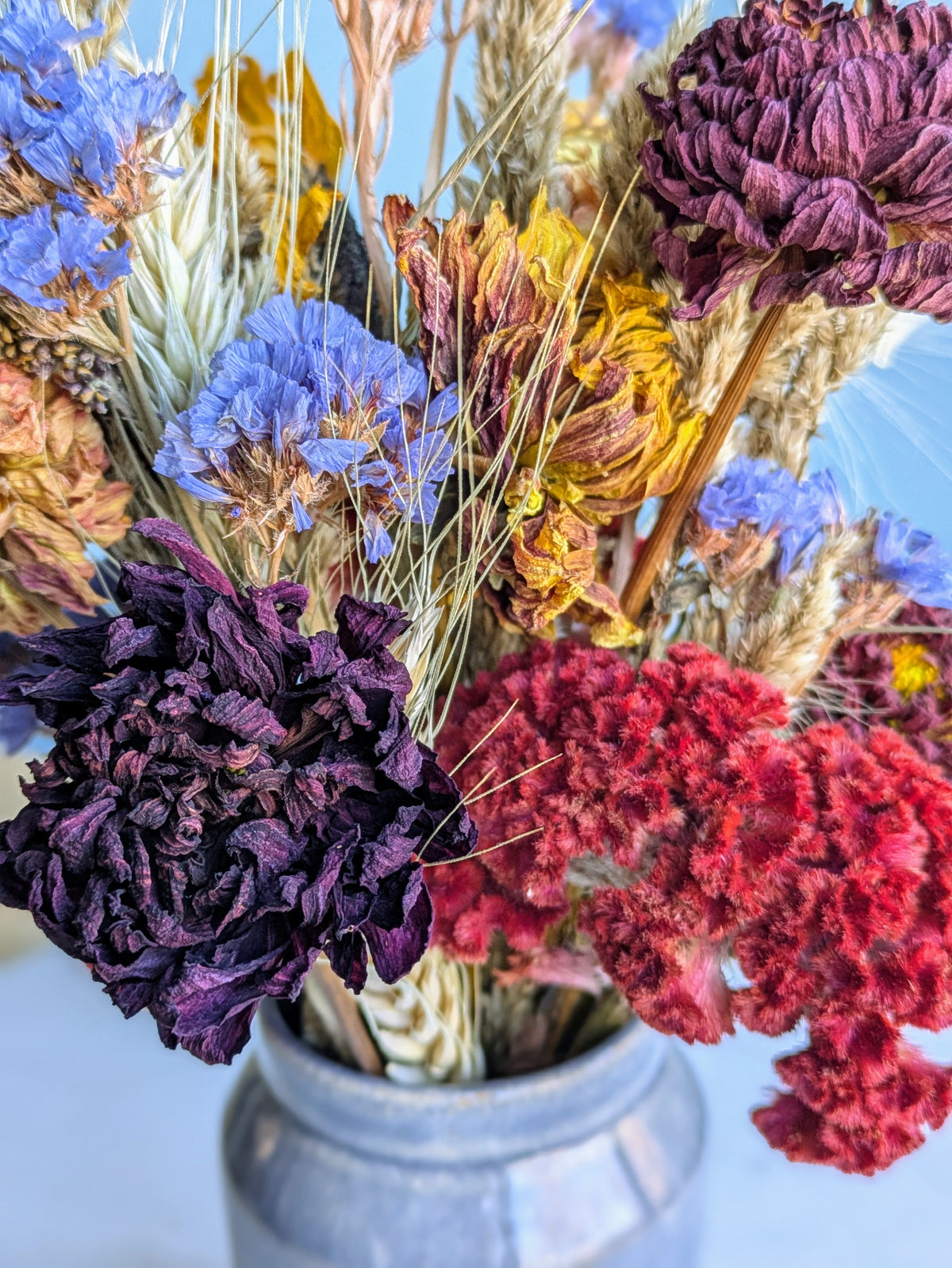 Small Vase Dried Flower Arrangement