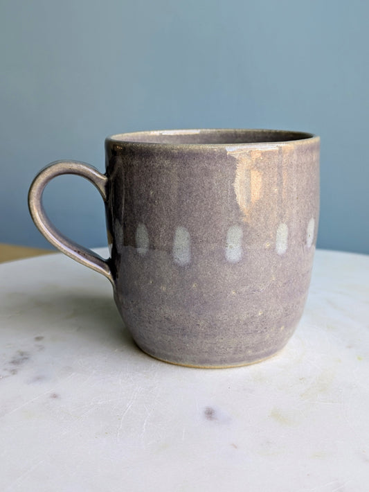 Lilac Little Stripes Mug 3-4"