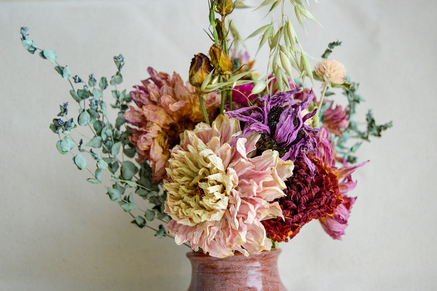 Classy White Dried Arrangement