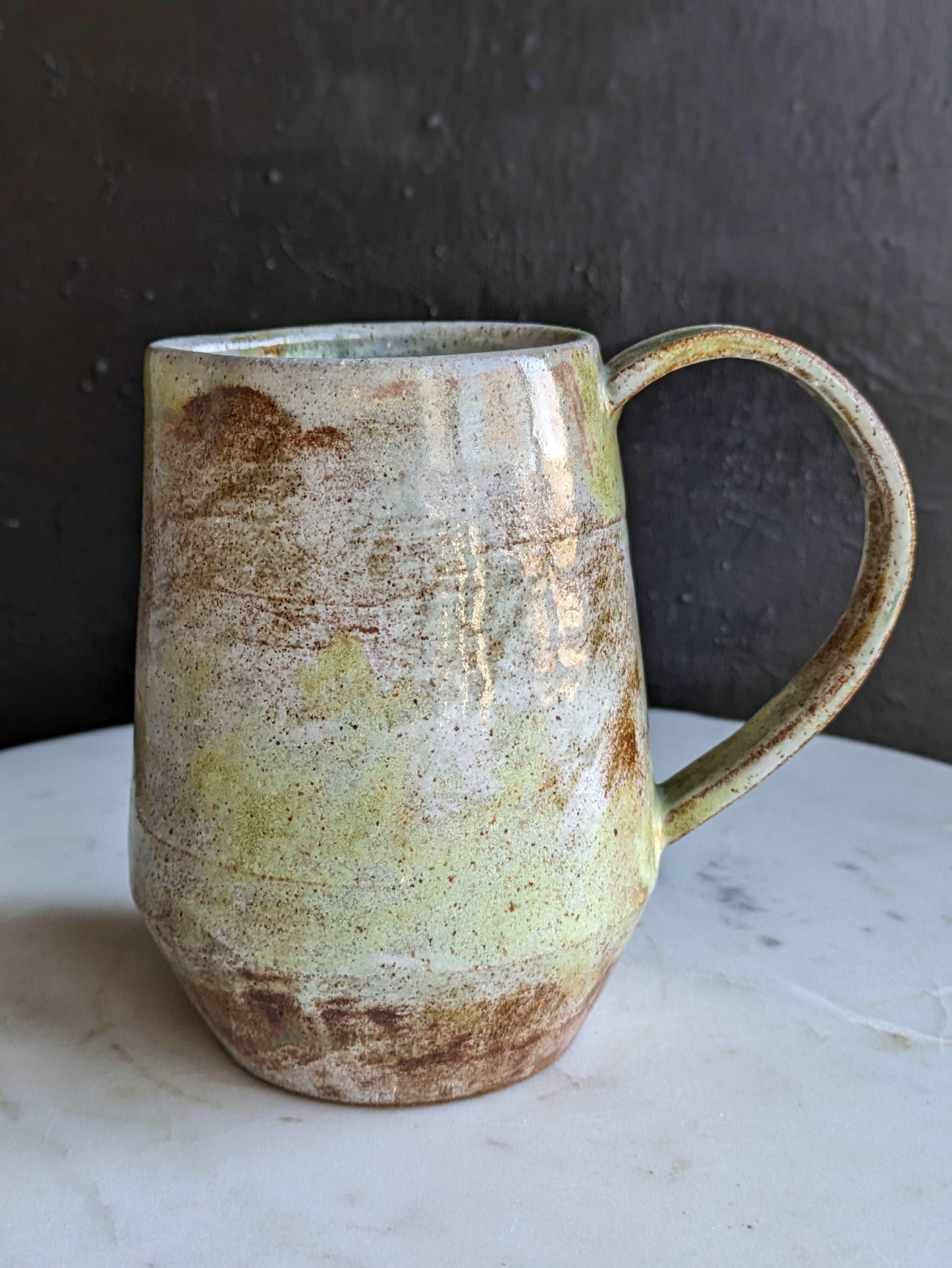 Shorty Color Wash Ceramic Pitcher 5"