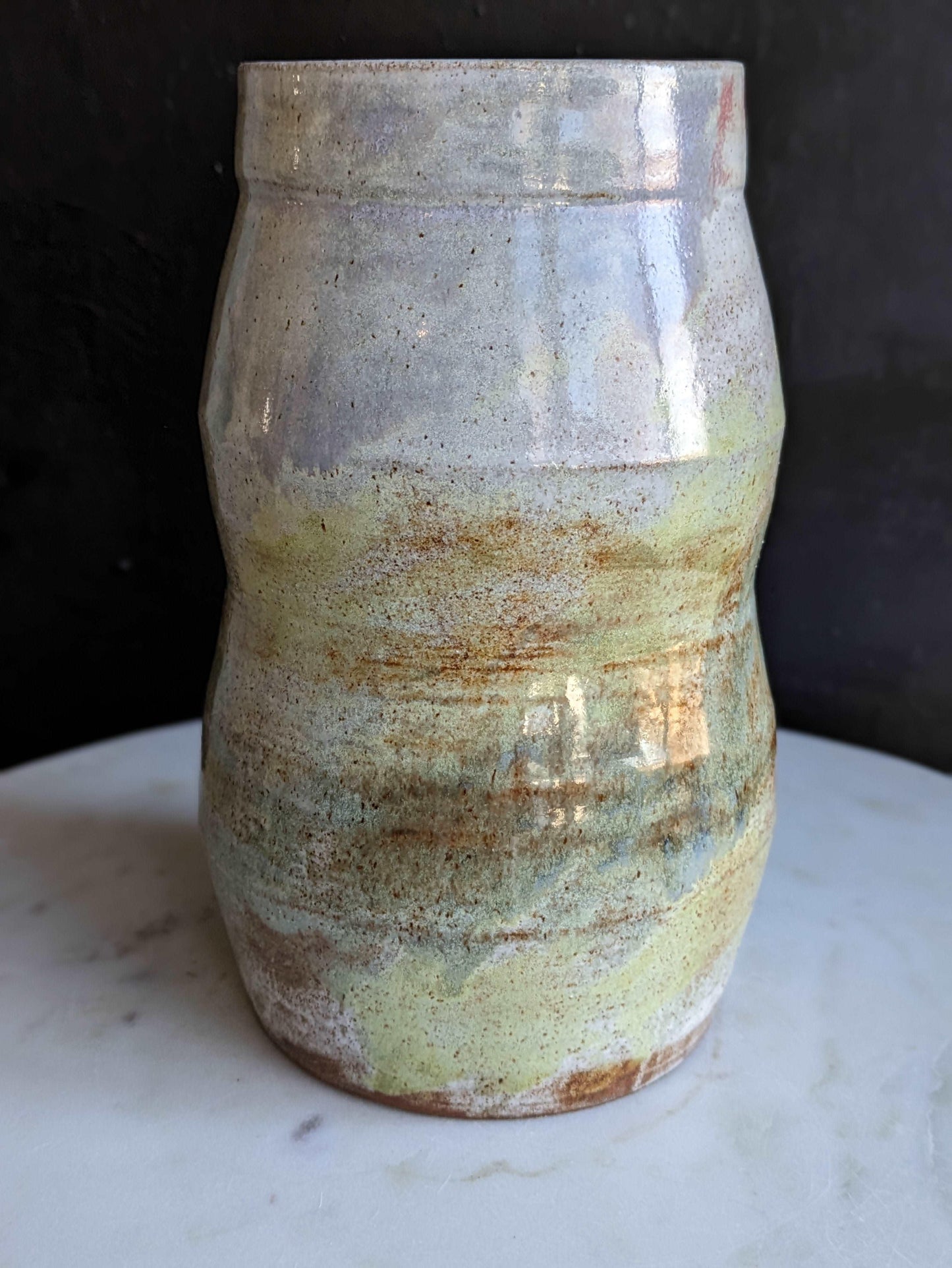 Layered Colors Ceramic Layers Vase 7.5"