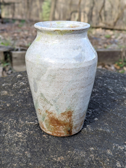 Classic White Ceramic Vase 6.5"