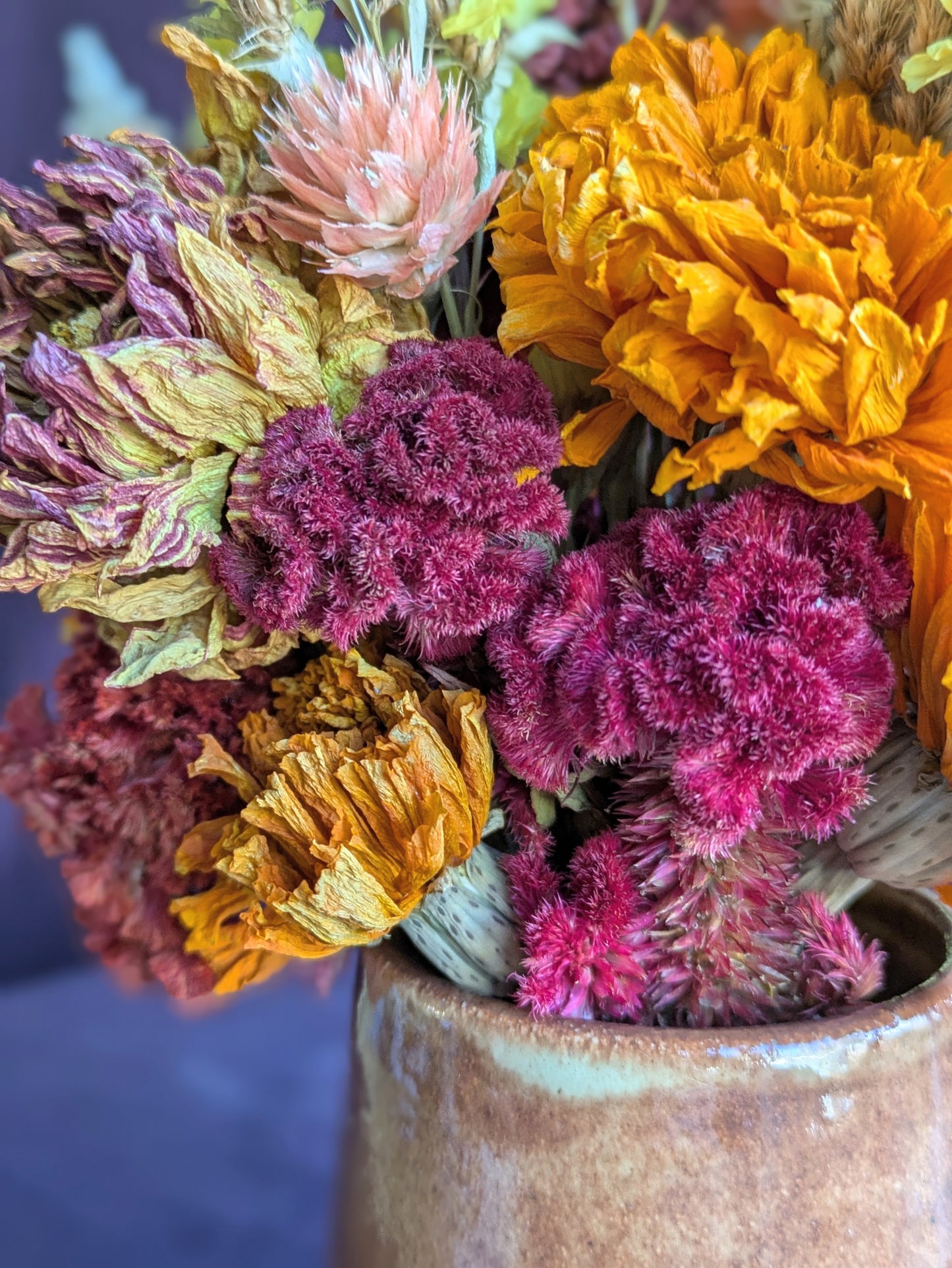 Autumn Dried Flower Arrangement