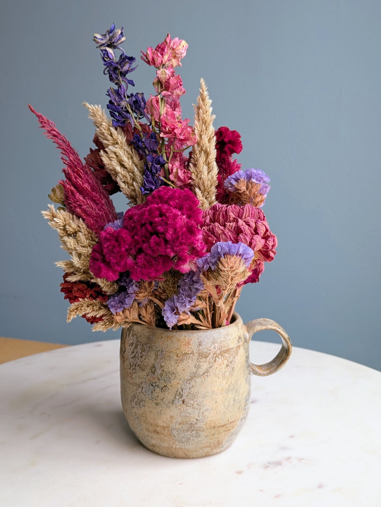 Small Pitcher Dried Flower Arrangement