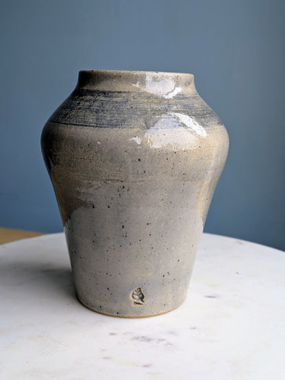 Large Curved Striped Vase 7"