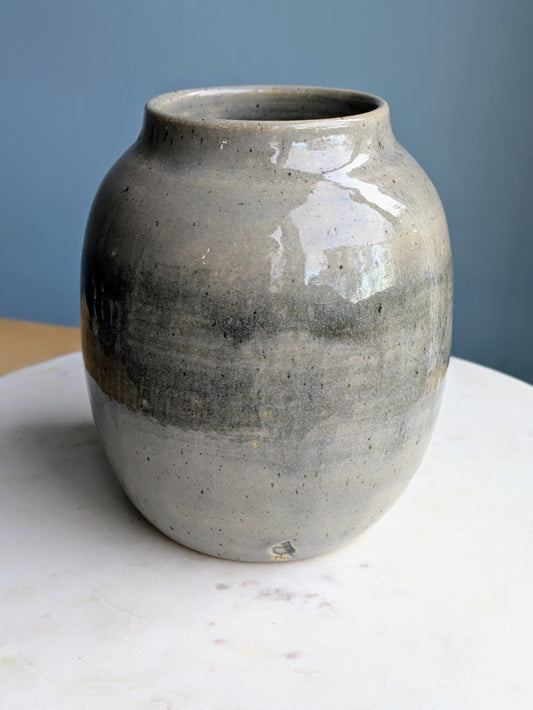 Large Round Striped Vase 6.6"