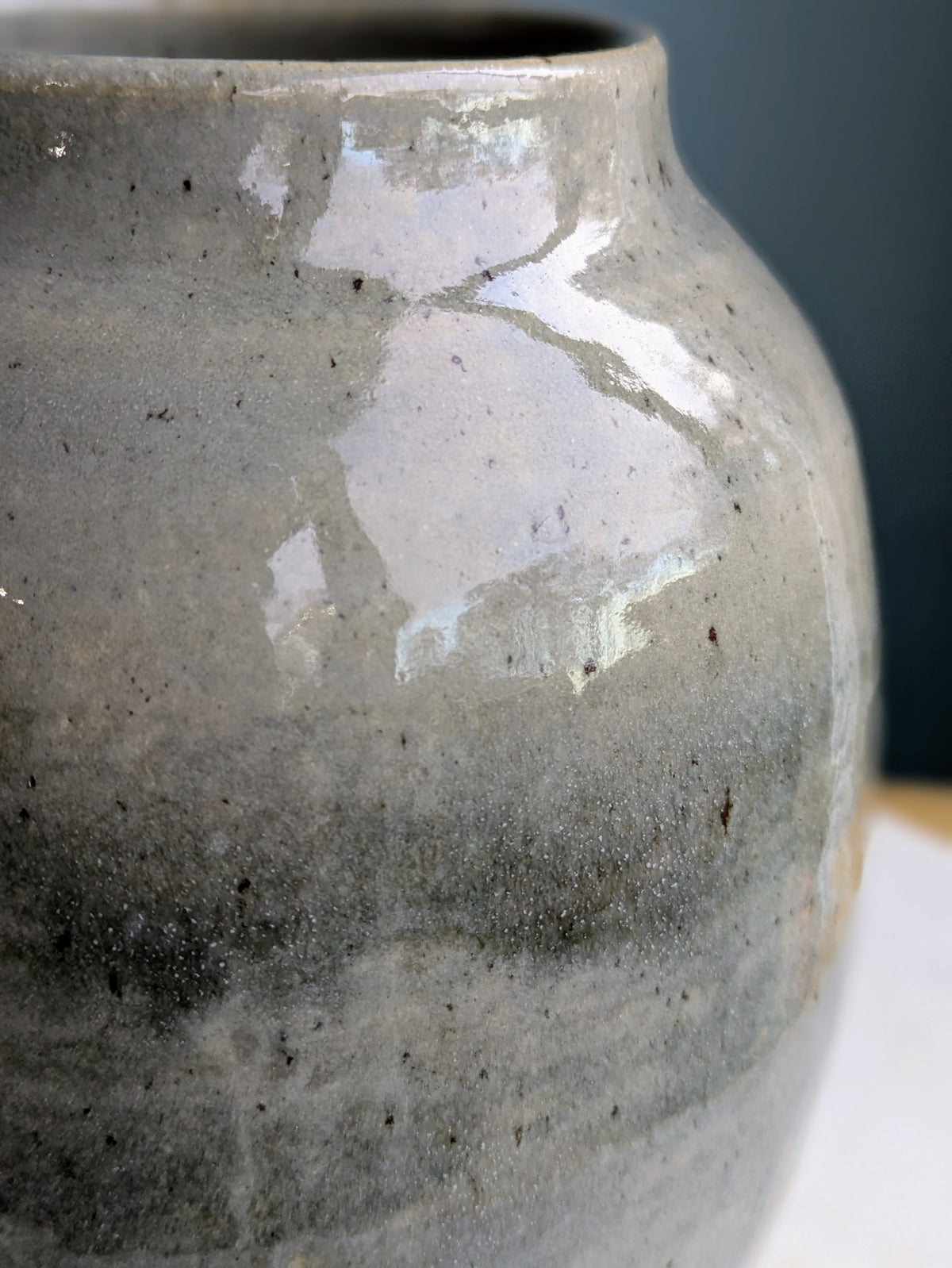 Large Round Striped Vase 6.6"