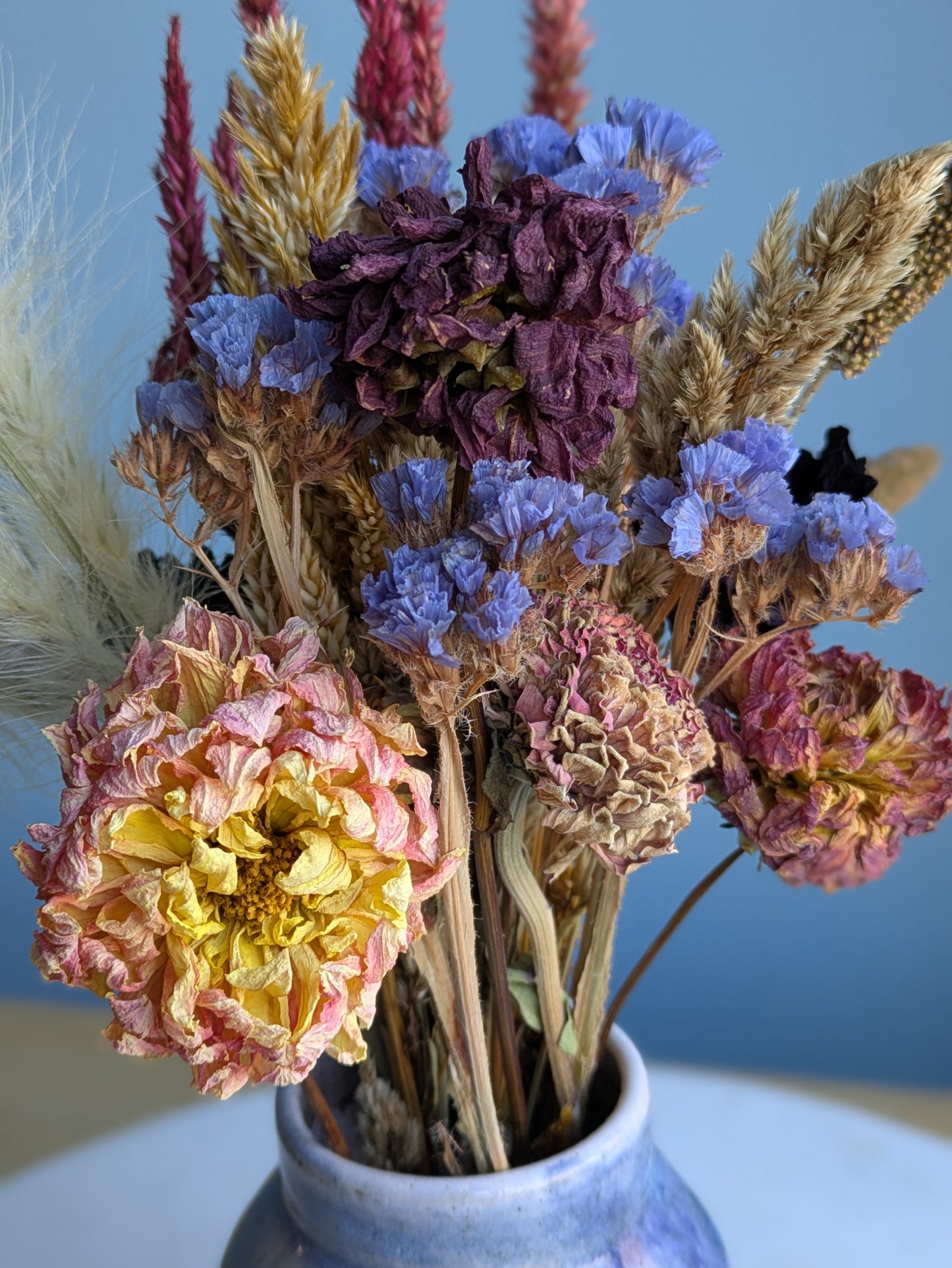 Small Vase Dried Flower Arrangement