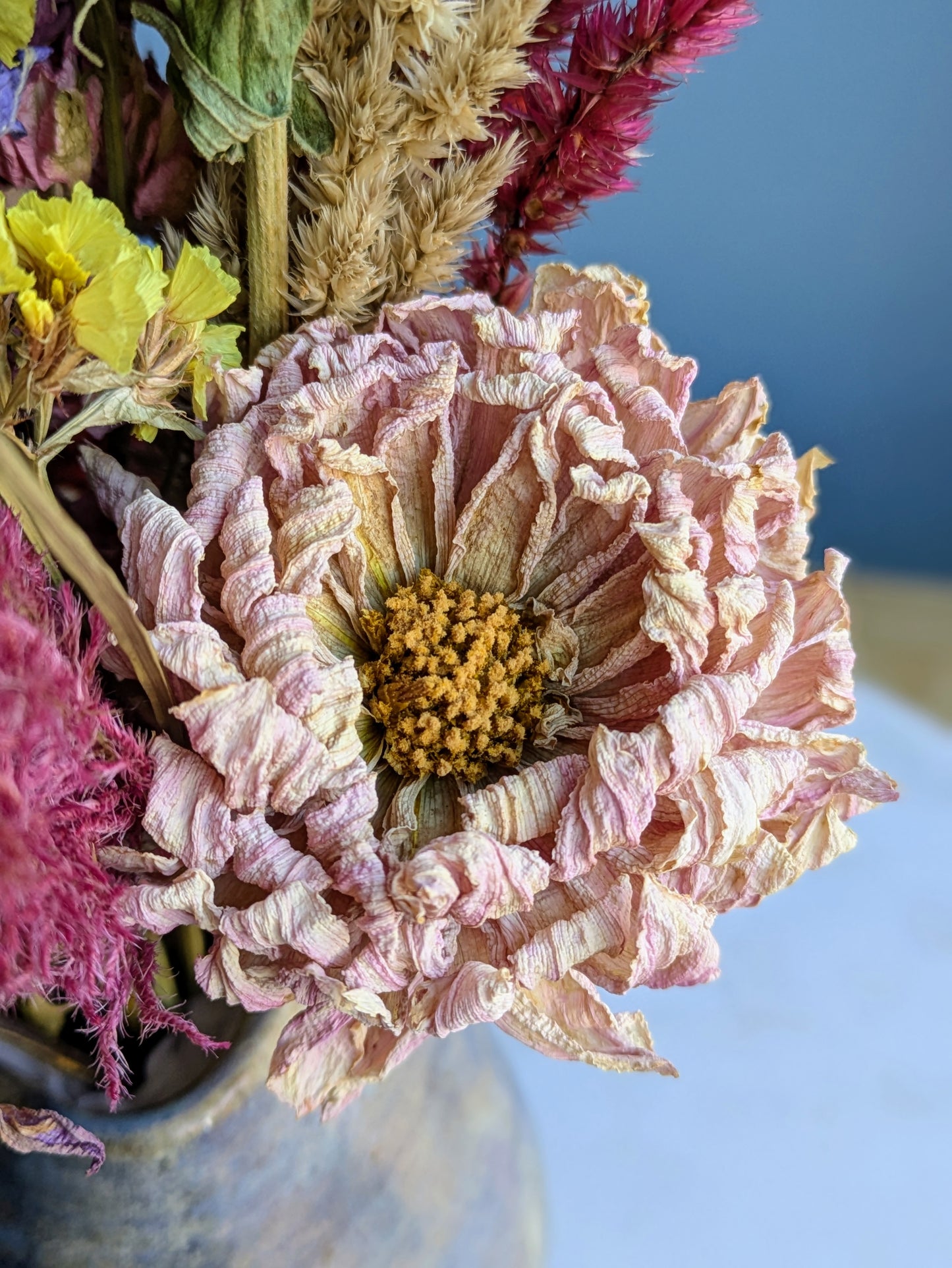 Small Pitcher Dried Flower Arrangement