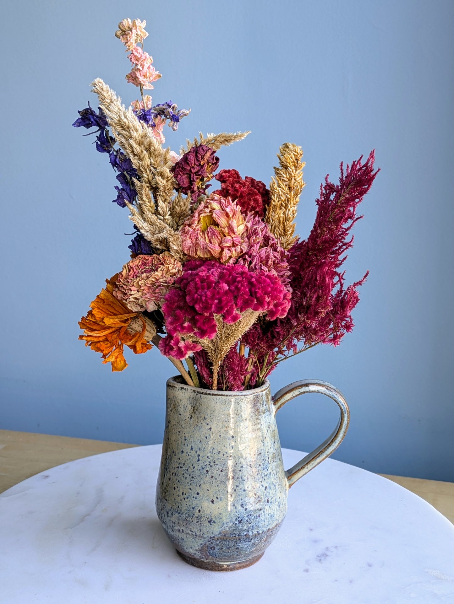 Small Pitcher Dried Flower Arrangement