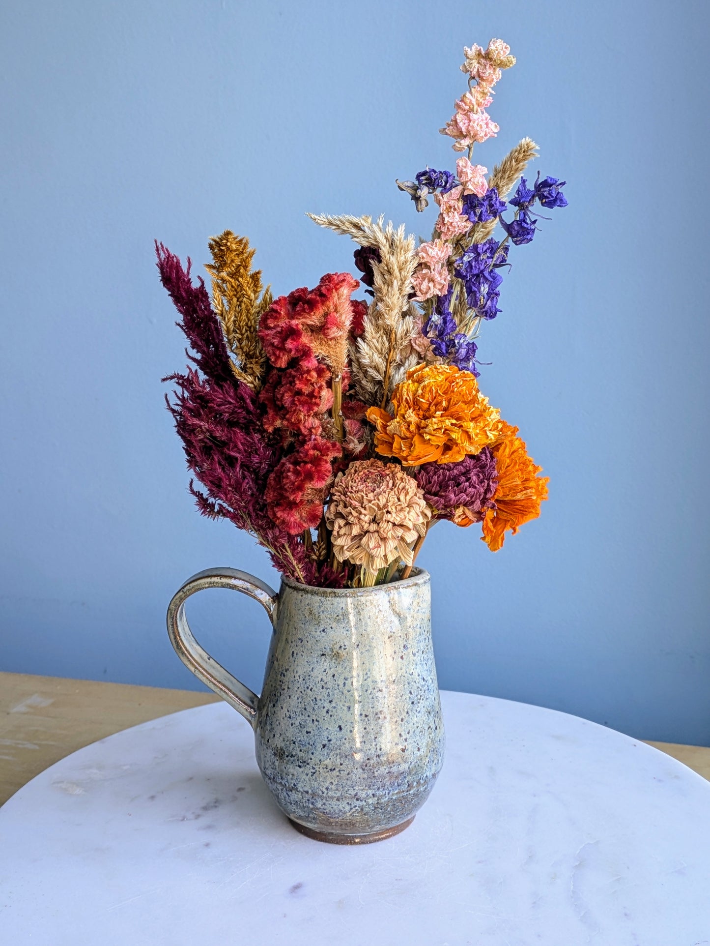 Small Pitcher Dried Flower Arrangement
