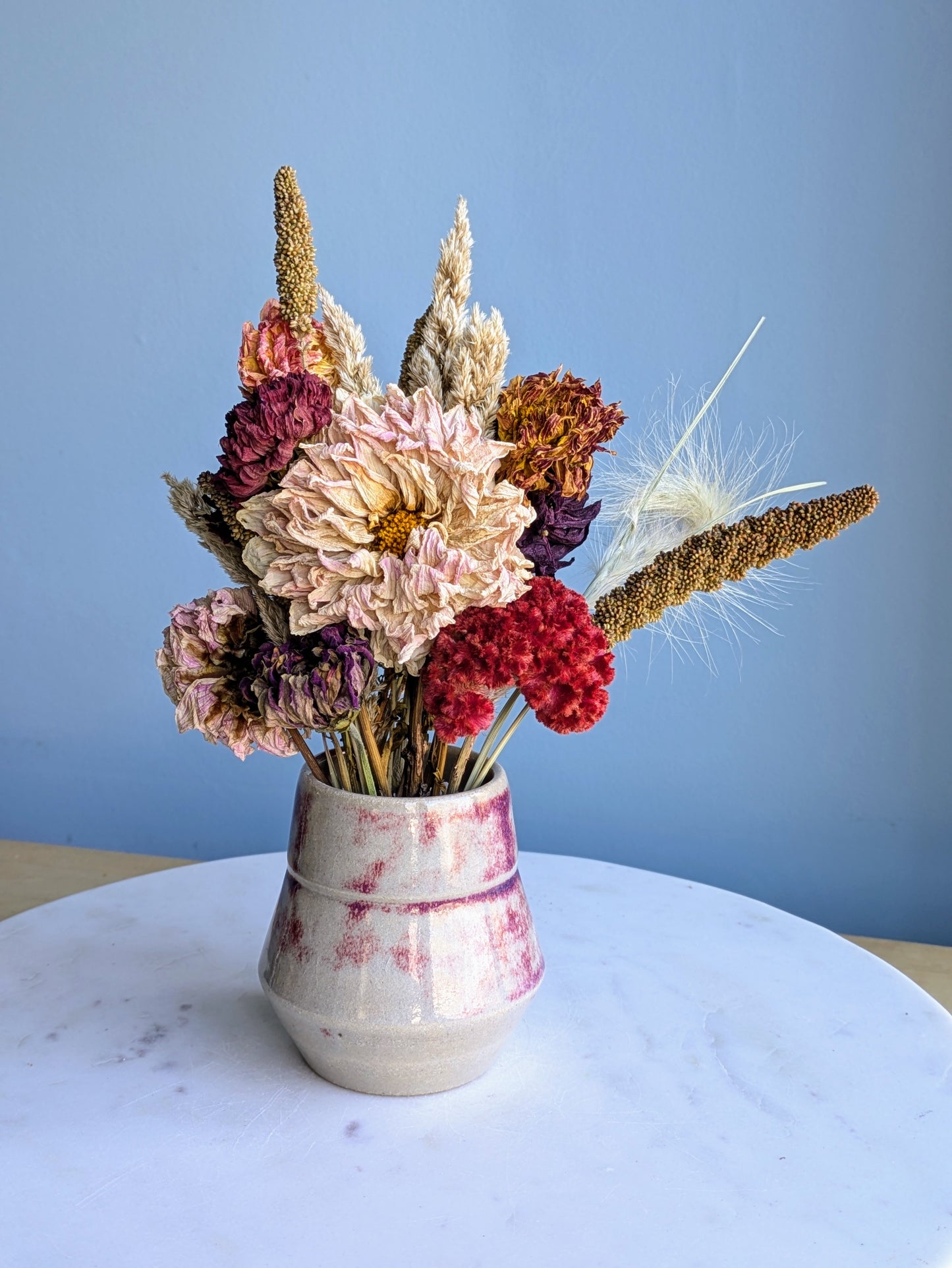 Small Vase Dried Flower Arrangement