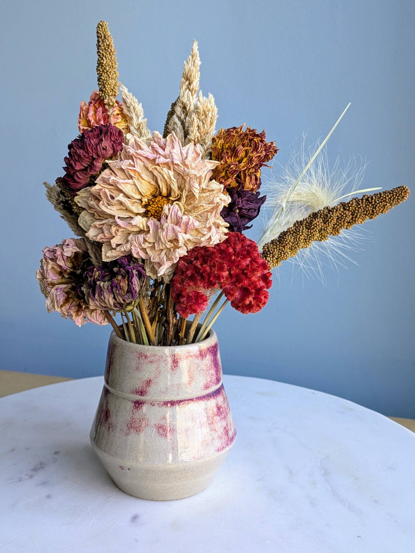 Small Vase Dried Flower Arrangement