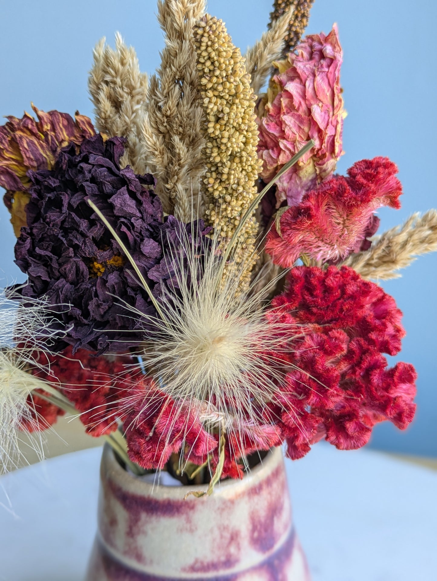 Small Vase Dried Flower Arrangement