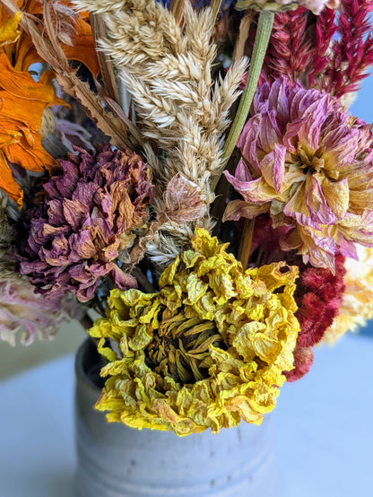 Small Vase Dried Flower Arrangement
