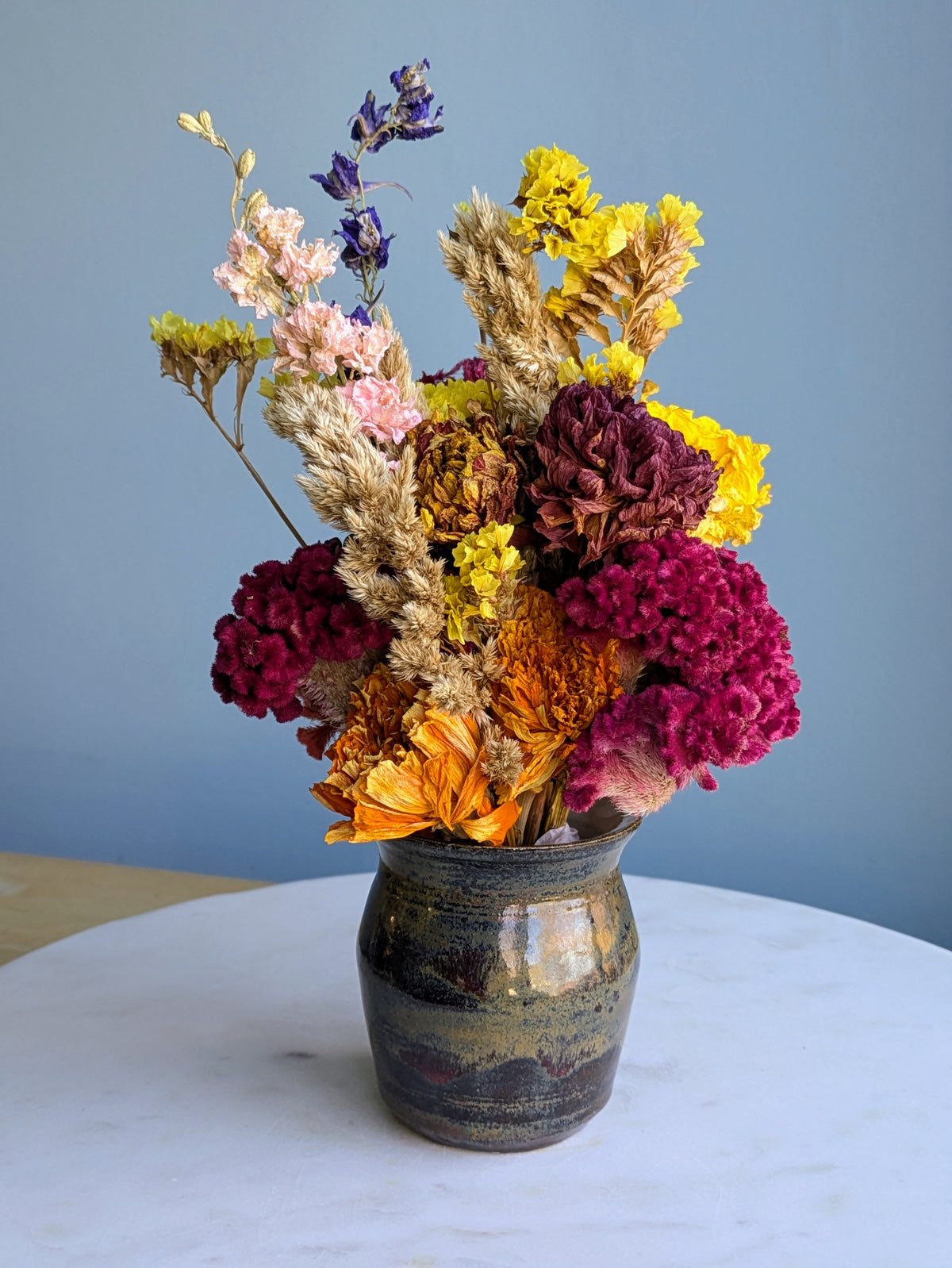 Small Vase Dried Flower Arrangement