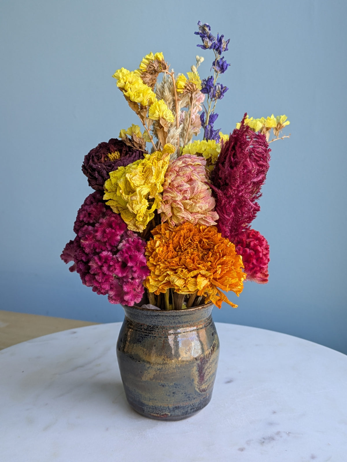 Small Vase Dried Flower Arrangement