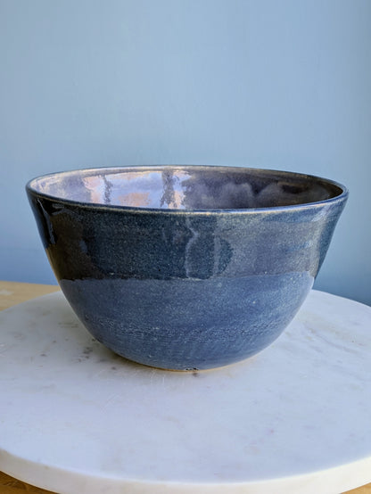 Large Two-Tone Blue Bowl