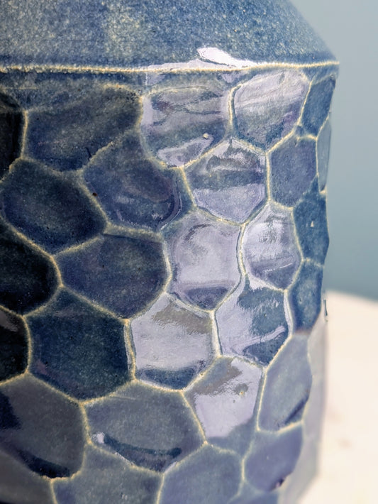 Blue Carved Vase