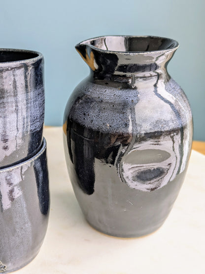 Midnight Pitcher and Cup Set