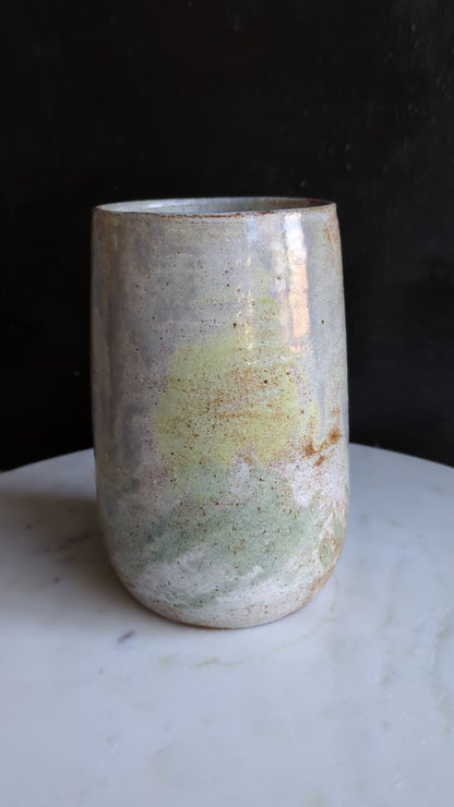 Soft Pastel Color Wash Cylinder Vase 6"